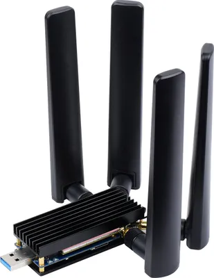 Produktbild von WaveShare 5G DONGLE Module Quad Antennas USB3.1 Aluminum Alloy Heatsink M.2 Key B Interface