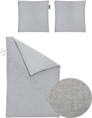 Produktbild von Irisette Mako-Satin Bettwäsche-Garnitur Carla 8253  silber  135 x 200 cm AL
