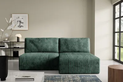 Produktbild von Intenso Modular Cord Ecksofa mit Schlaffunktion BERGE, Grun