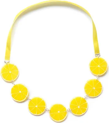 Produktbild von Zitronenscheiben Kette Miniblings 85cm Anhänger Halskette Zitrone Sommer gelb