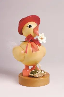 Produktbild von Frühlingsfigur Ente 21 cm, Motiv:mit rotem Hut