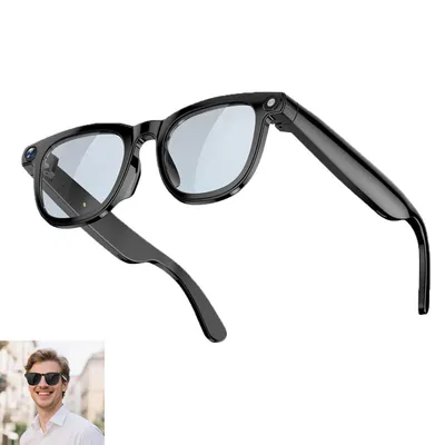 Produktbild von Bluetooth AI Smart Glasses, hd recording, 1200w pixel, fotos, 2k video, sprachsteuerung, bluetooth 5.3