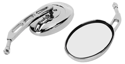 Obrázek produktu pro 2 ks 10mm zpětných zrcátek na motorku, levé a pravé, jasný výhled, univerzální chromová náhrada pro Suzuki