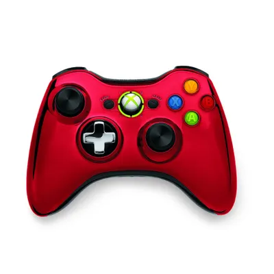 Produktbild von XBOX360 Wireless Joypad (chrome rot)