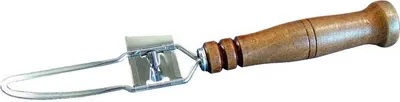 Produktbild von orangenschäler Edelstahlgriff Holz.