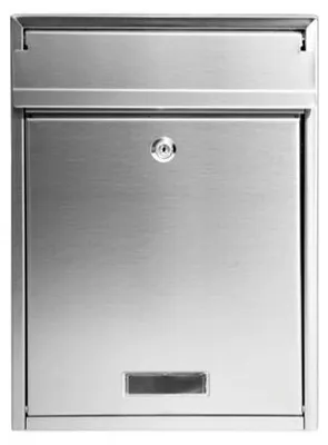 Image de Boîte aux lettres 7 N acier inoxydable avec porte-nom INOX 265x362x55/70