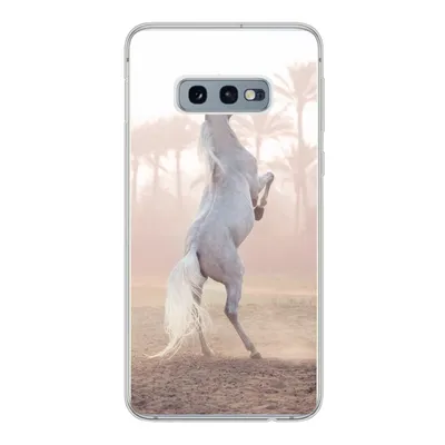Produktbild von MuchoWow® Handyhülle Schutzhülle Hülle für Samsung Galaxy S10e Pferd - Sand - Palme Silikon Softcase Handy Hülle - Handy