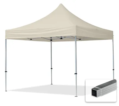 Produktbild von TOOLPORT 3x3m Aluminium Faltpavillon, ohne Seitenteile, creme