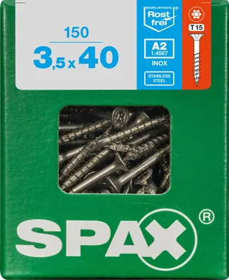 Produktbild von Spax Universalschrauben 3.5 x 40 mm TX 15 - 150 Stück Edelstahl