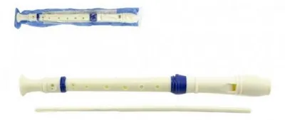 Produktbild von Plastikflöte 33cm mit Reiniger in Plastikverpackung