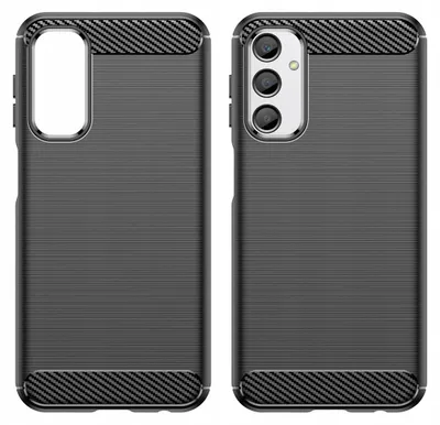 Immagine prodotto di Custodia in carbonio compatibile con Samsung Galaxy M34 custodia in silicone flessibile in carbonio nero
