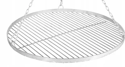 Produktbild von Edelstahl Grillrost rund 60 cm Durchmesser XL hängend