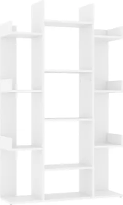 Obrázek produktu pro vidaXL Knihovna bílá 86x25,5x140 cm výrobek z odvozeného dřeva