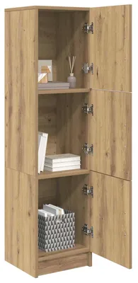 Image de Buffet haut vidaXL en chêne Artisan 31,5 x 32 x 122,5 cm