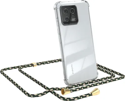 Produktbild von EAZY CASE Handykette kompatibel mit Xiaomi 13, Handyhülle mit Umhängeband, Handykordel, Schutzhülle Clear, Band in Grün