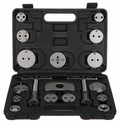 Image de Rétracteur de piston de frein, kit de freinage noir, 18 pièces