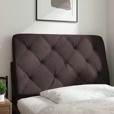 Immagine prodotto di vidaXL Cuscino per testata marrone scuro 90 cm in tessuto