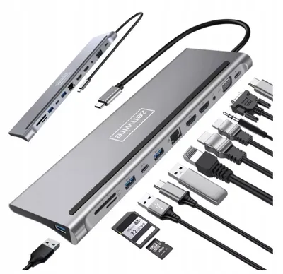Produktbild von Hub Dokovacia Stanica Usb-C 12V1 Rj45 2X Hdmi 4K M1