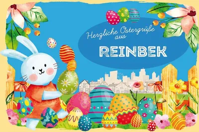 Image de vianmo Panneau en bois 12x18 cm Ostergrüße REINBEK