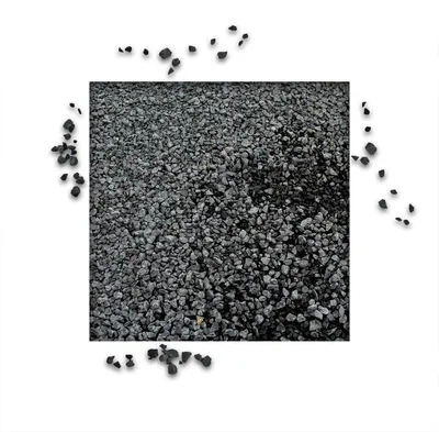 Produktbild von 25 kg Basaltsplitt Anthrazit Gartensplitt Ziersplitt Deko Marmor Dekoration Splitt Körnung 2/5 mm