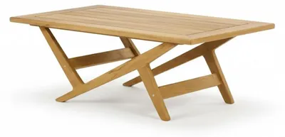 Immagine prodotto di Tavolino da giardino in stile moderno, color beige, in legno, robusto e resistente