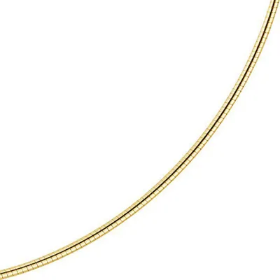 Produktbild von 1,6mm Halsreif Omegareif Omegakette, 750 Gold Gelbgold, Goldkette, 45cm