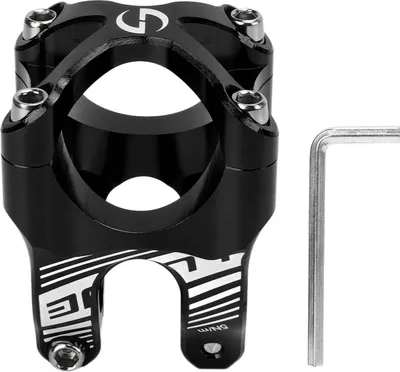 Image de Potence de vélo, 35 mm, légère, haute résistance, guidon en alliage d'aluminium CNC, court, pour vélos de course, VTT, noir