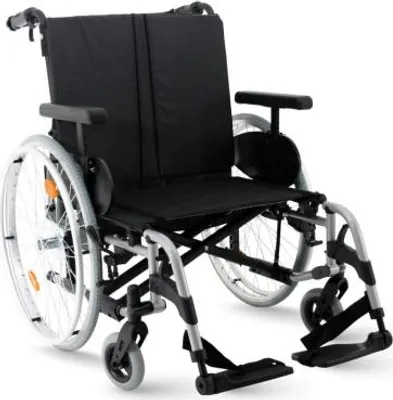 Produktbild von Rollstuhl Breezy Rubix 2 XL, TrBr, Steckachse, brillantsilber>>>>SB 52 cm