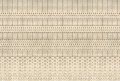 Produktbild von Tadessi Fototapete | Modern | 4.00 m  x 2.70 m | Beige | Orange | Wandbild | Digitaldruck