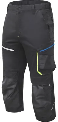 Produktbild von Högert Technik - Reetz elastische 3/4 Schutzhose schwarz 3XL (58) |Twill-Gewebe | Shorts mit Taschen | Herren Kurz Arbeitshose | Arbeitsshorts Arbeitshosen Männer | EN ISO 13688