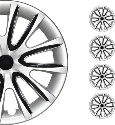 Produktbild von 4x Radkappen 16 zoll Grau & Schwarz