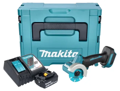 Image de Makita DMC 300 RG1J Meuleuse d'angle sans fil 18 V 76 mm Brushless + 1x batterie 6,0 Ah + chargeur + Makpac