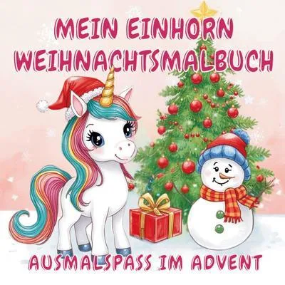 Produktbild von Mein Einhorn Weihnachtsmalbuch - kreativer Ausmalspaß im Advent