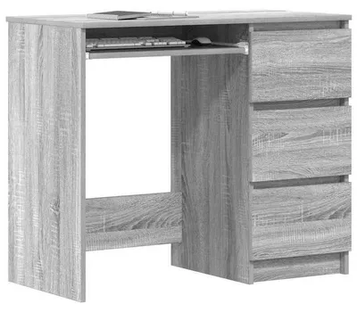 Image de Bureau compact en bois, dimensions 90x45x76 cm, avec tiroirs de rangement