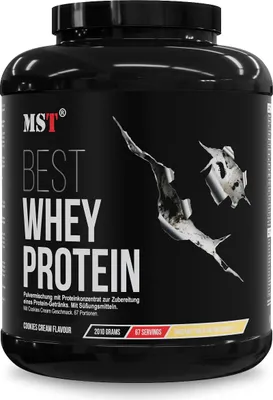 Produktbild von Protein Best Whey + Enzyme 2010 g Cookies cream