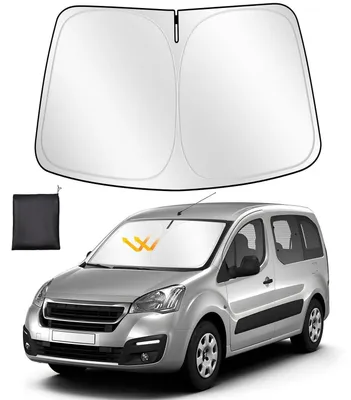 Immagine prodotto di Parasole per auto, per parabrezza, compatibile con Citroen Berlingo dal 2018 al 2024, pieghevole, rinforzato, riflettente, con protezione UV