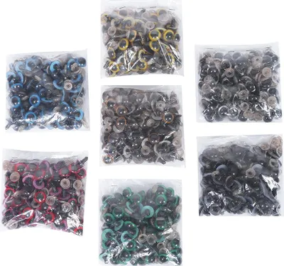 Image de Yeux de sécurité en plastique avec rondelle, accessoires pour poupées, animaux en peluche, jouets, poupées en peluche, 20 mm