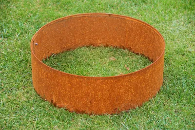 Produktbild von Rasenkanten Baumring Pflanzring Edelrost Metall Kreis Ø 37 cm x 24 cm Corten - 1er