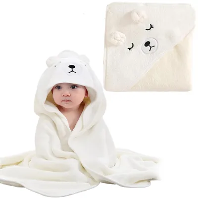 Productafbeelding van Babybadhanddoek met Capuchon van Koraalfleece
