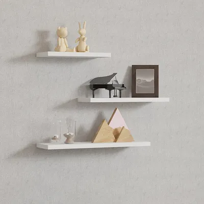 Produktbild von Roscigno - Regal, 30x2x14h cm Weiß, 3 Ablagen