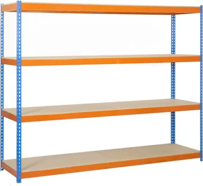 Produktbild von Simonrack Schwerlastregal SIMONFORTE 1806-4 458100045201868 blau, orange 180,0 x 60,0 x 200,0 cm