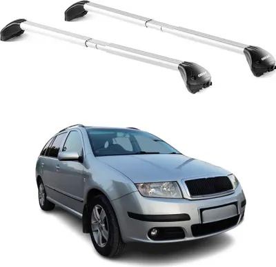 Produktbild von Dachträger Grundtäger für Skoda Fabia Kombi 1999-2021 5 tür 100kg Alu Silber ABE