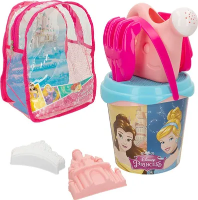 Produktbild von Colorbaby Strandset Mit Eimer Zubehör Und Prinzessin-rucksack Rosa  Rosa One Size