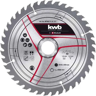 Image de Lame pour scie à onglet KWB 210x30 mm - 40 dents