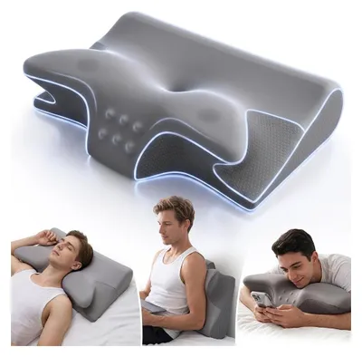 Immagine prodotto di Omgoods - Cuscino ergonomico per il collo 2-in-1 per un sonno confortevole