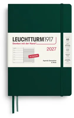 Produktbild von LEUCHTTURM1917 Wochenkalender 2027 Medium (A5) mit Notizbuch, liniert - Terminpl