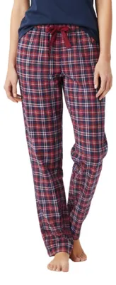 Image de Pantalon de pyjama Tommy Hilfiger en coton à carreaux pour femme, taille M