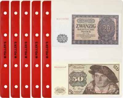 Immagine prodotto di Buste per banconote - buste per album PELLER'S M, 2 scomparti 143 mm x 80 mm per ogni busta. confezione da 10.