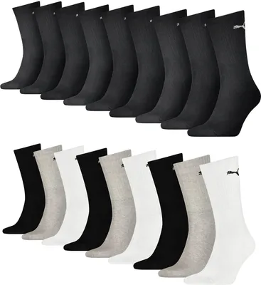 Produktbild von PUMA Uni Socken, 9er Pack - Sport Crew Sock,Tennissocken, ECOM Schwarz 43-46