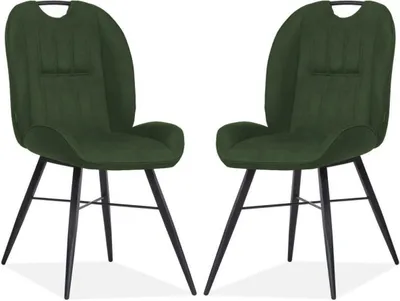 Produktbild von MX Sofa Shelton Esszimmerstuhl – Moosgrün (2er-Set)